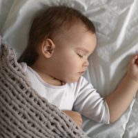 Sleeping,Child,In,Bed,,Little,Sweet,Baby,Sleeps,On,A