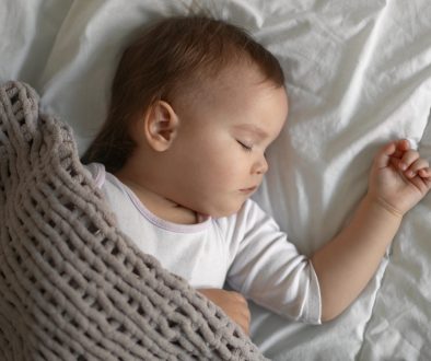 Sleeping,Child,In,Bed,,Little,Sweet,Baby,Sleeps,On,A